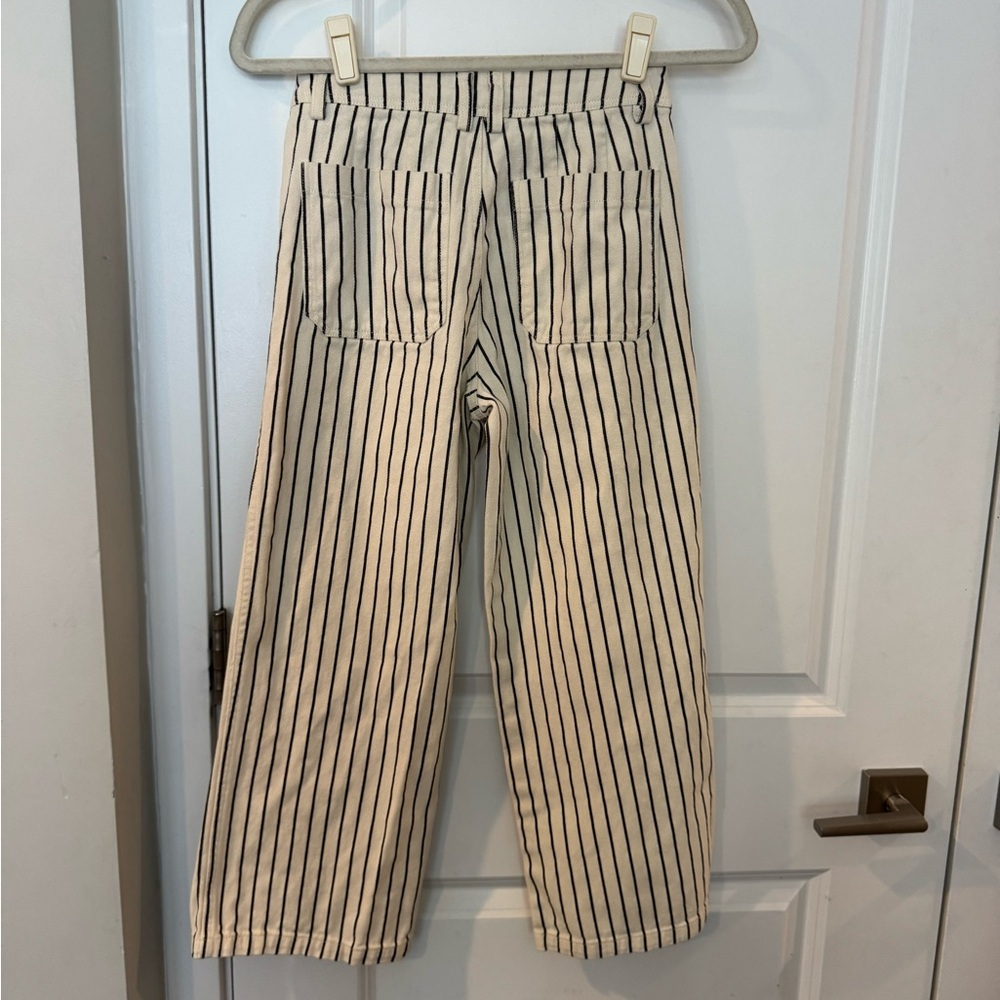 PacSun Striped Cream and Black Denim Pants - Picture 2 of 5